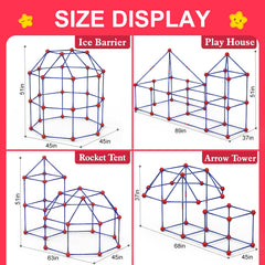 SpringFlower fort-building-kit assembly showing easy connect system.