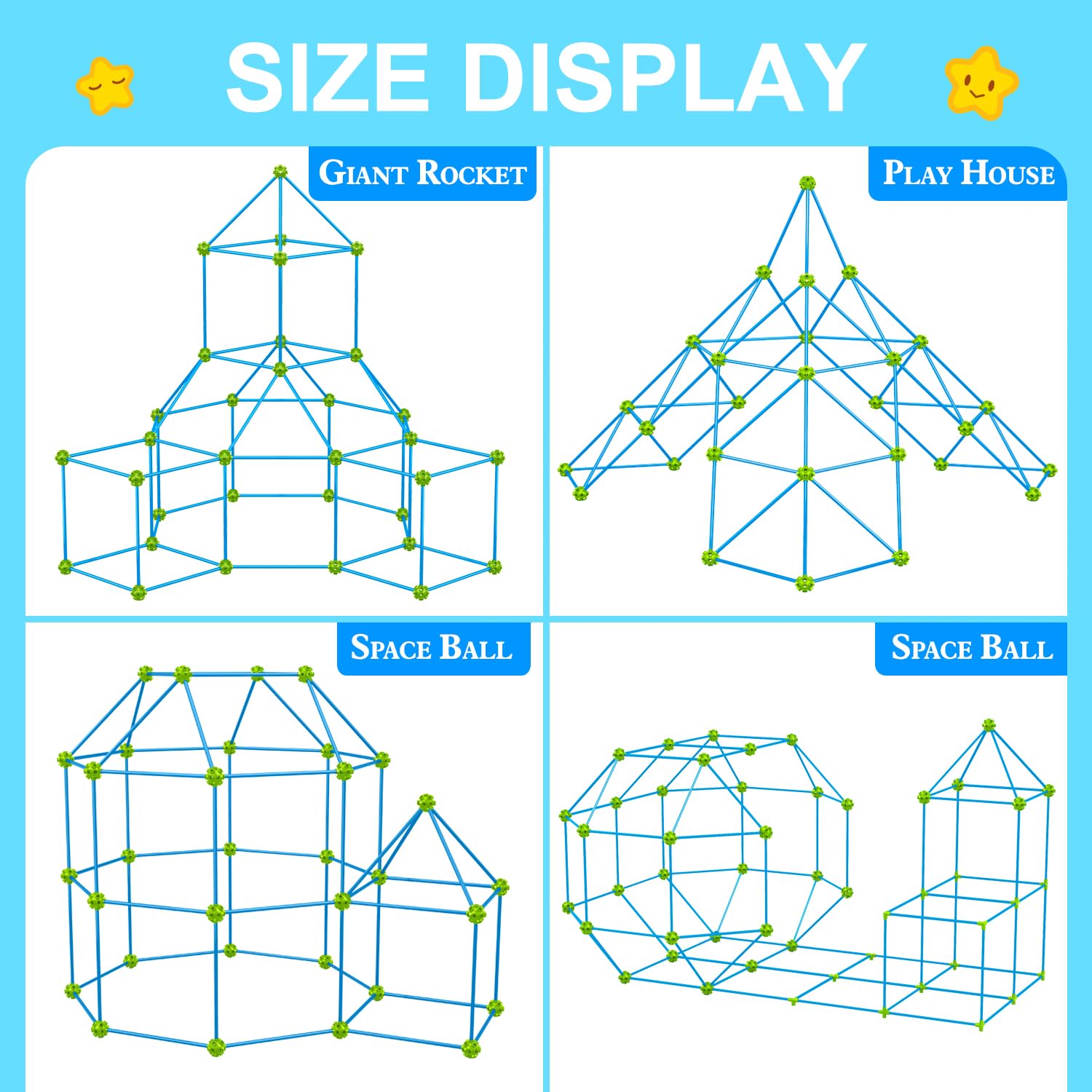 SpringFlower Fort Building Kit build guide demonstrating simple, step-by-step assembly.