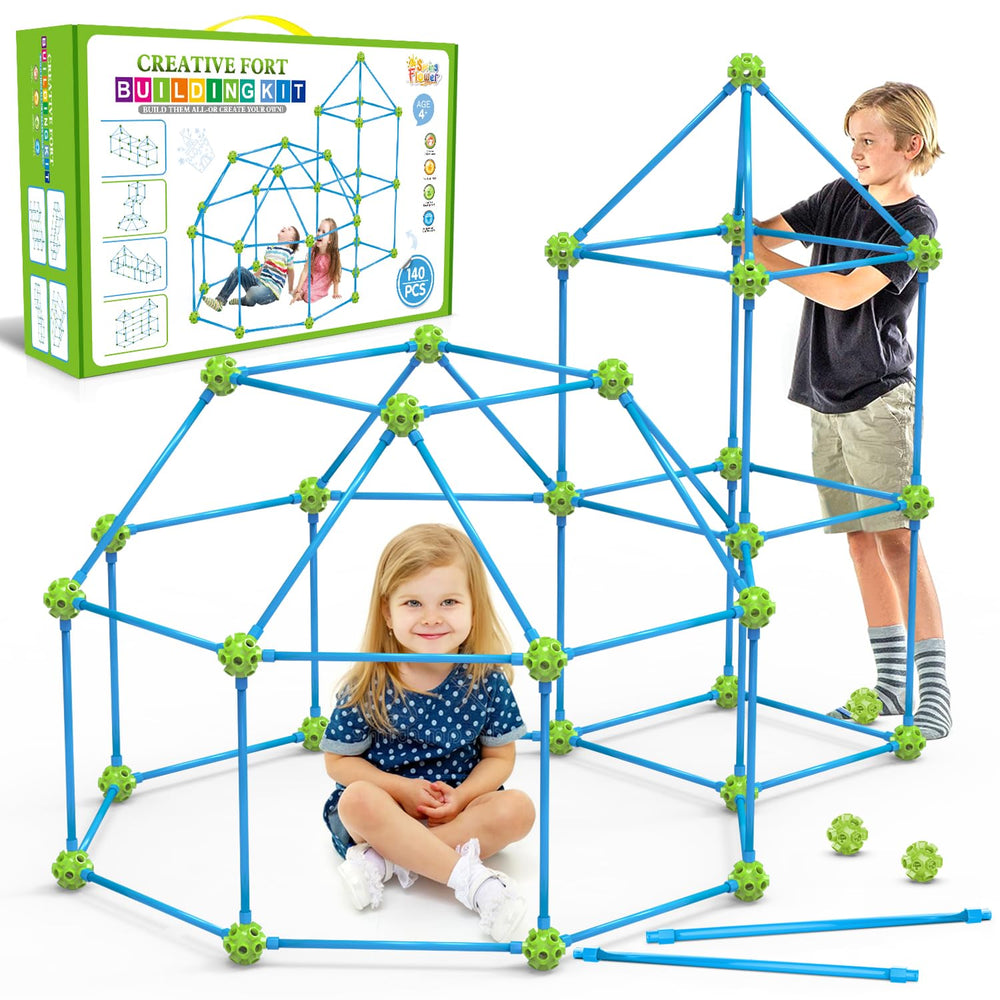 SpringFlower Fort Building Kit displaying the creative system for quick, sturdy forts.