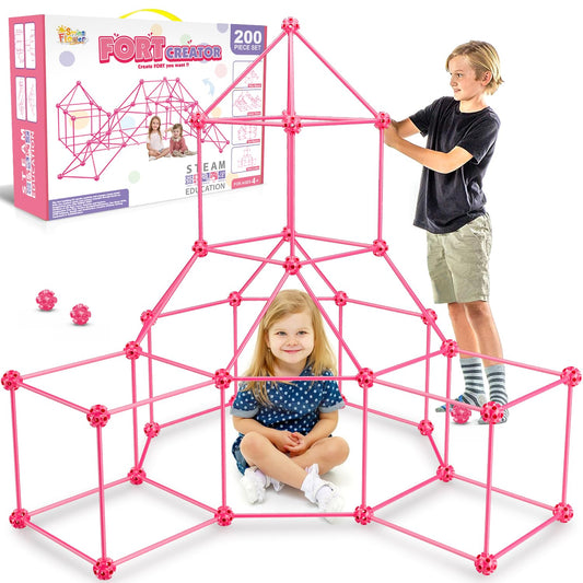 SpringFlower pink fort-pieces enable creative indoor play.