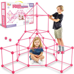 SpringFlower pink fort-pieces enable creative indoor play.