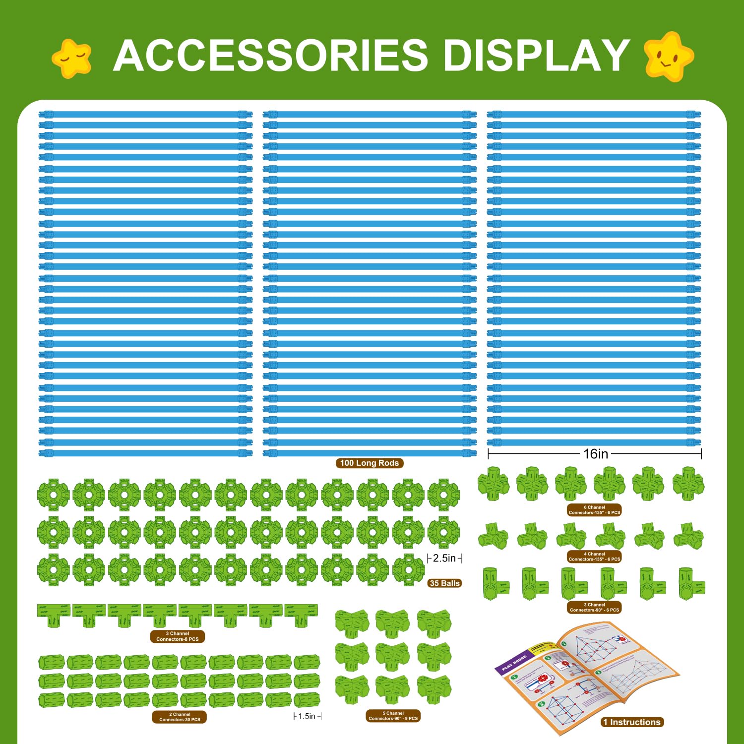 SpringFlower Fort Kit—light yet sturdy for indoor and outdoor setups