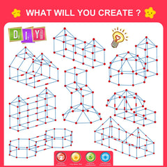 SpringFlower kids building forts together for cooperative play.