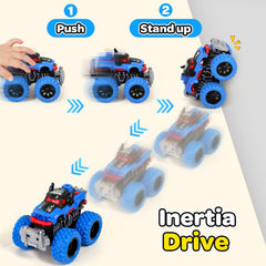 SpringFlower monster truck orange top shot sparks exploration and coordination