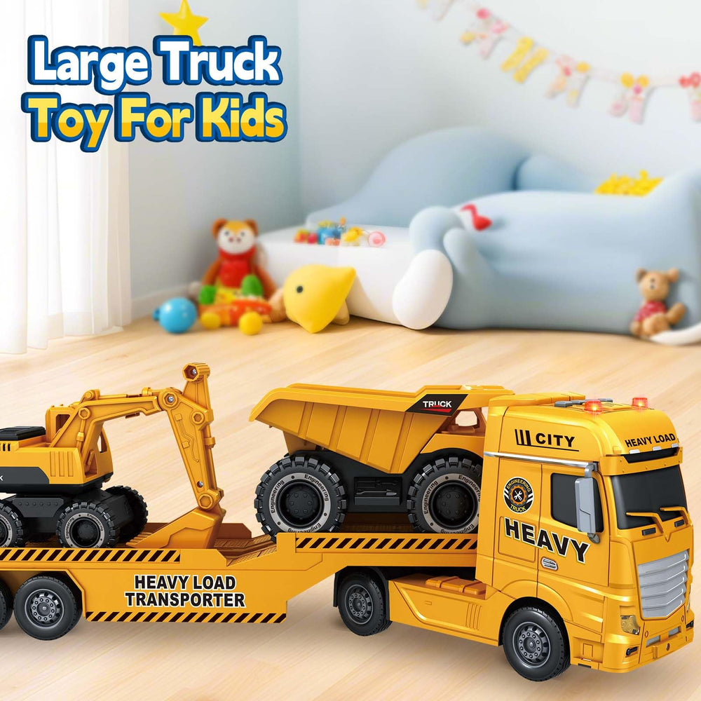 SpringFlower toy truck with sounds and lights enhancing play scenarios.
