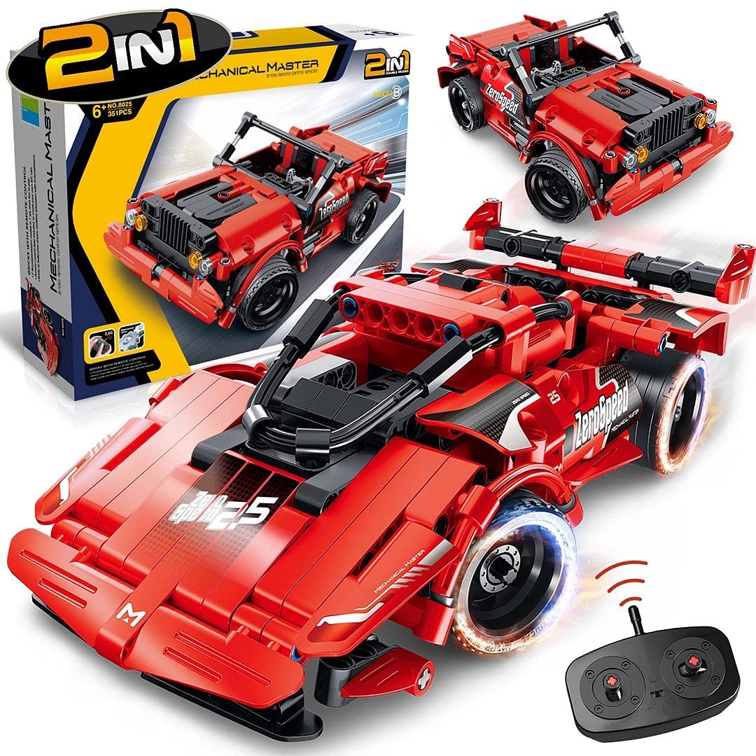 SpringFlower stem building blocks 2in1 car for creative play