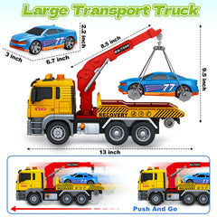 SpringFlower tow truck toy built with durable construction for energetic kids.