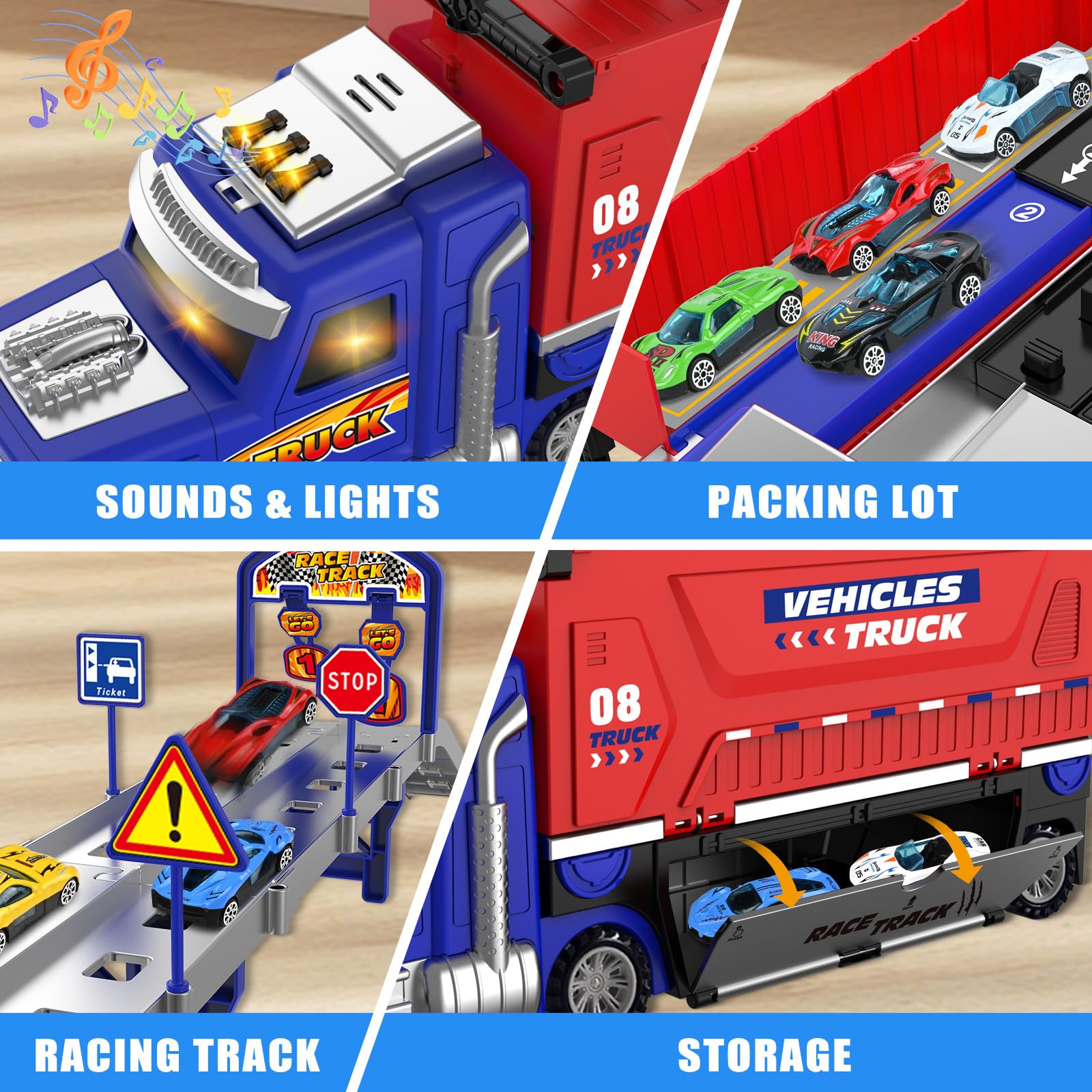 SpringFlower track lights and sounds boost racing excitement