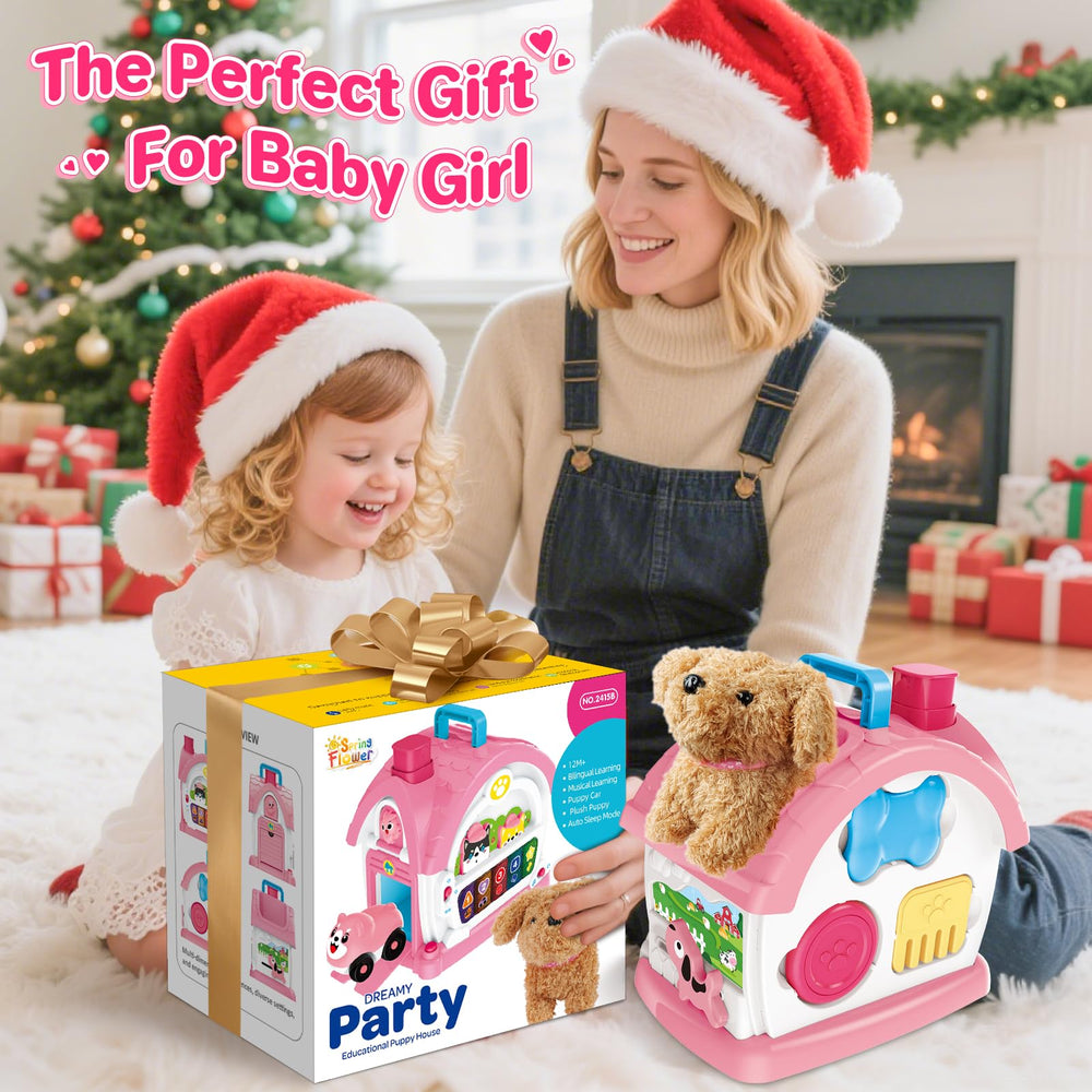 SpringFlower travel-friendly design makes on-the-go toddler entertainment easy.