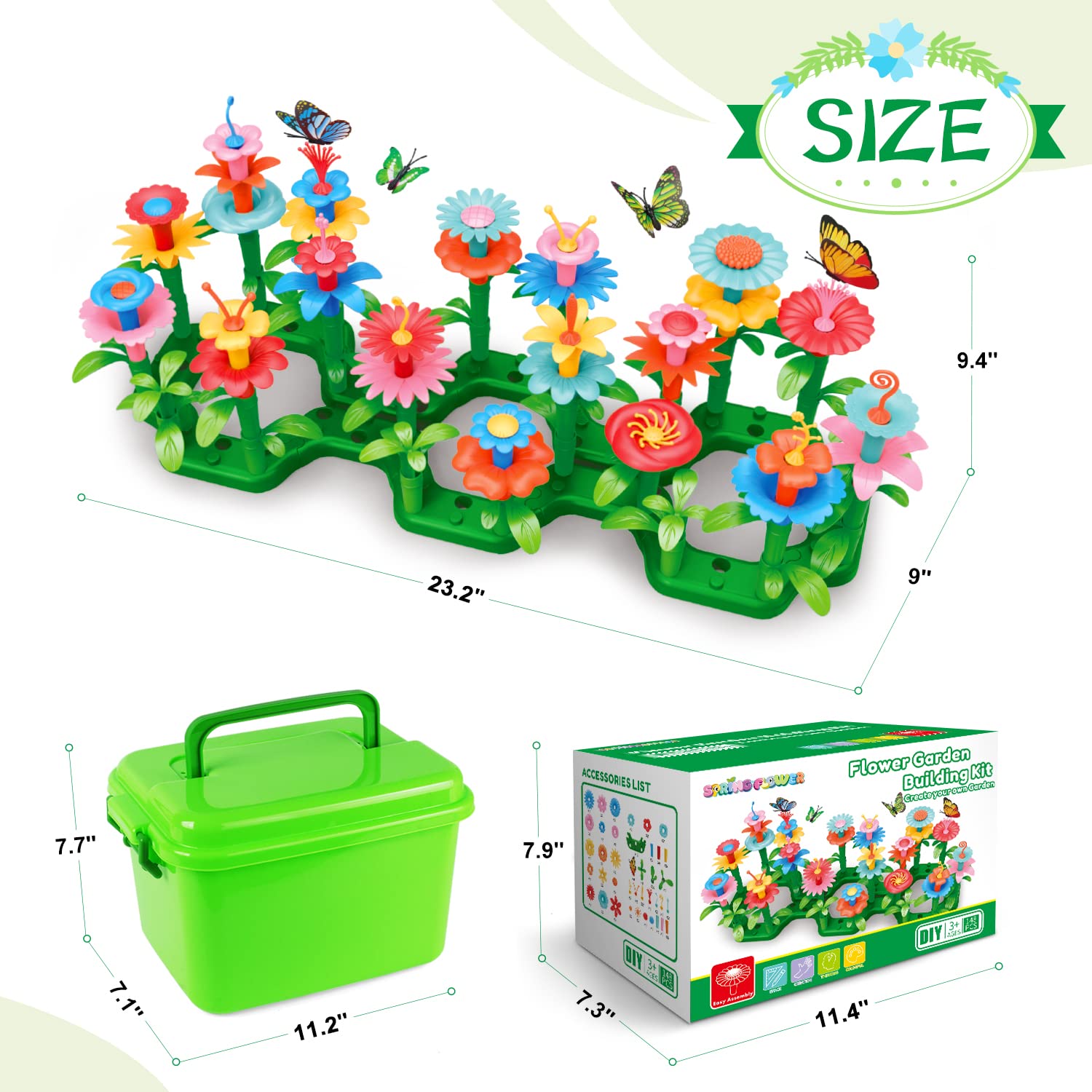Watering activity with SpringFlower flowers for interactive garden play.