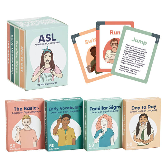 Springtime Education ASL Flash Cards cover page for quick sign learning.