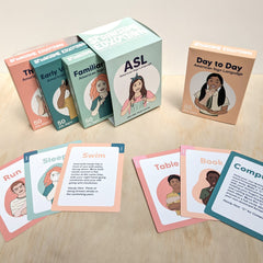 Double-sided design with illustrations and sign descriptions for versatile study.