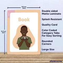 Large colorful cards from Springtime Education ASL set support engaging learning experiences.