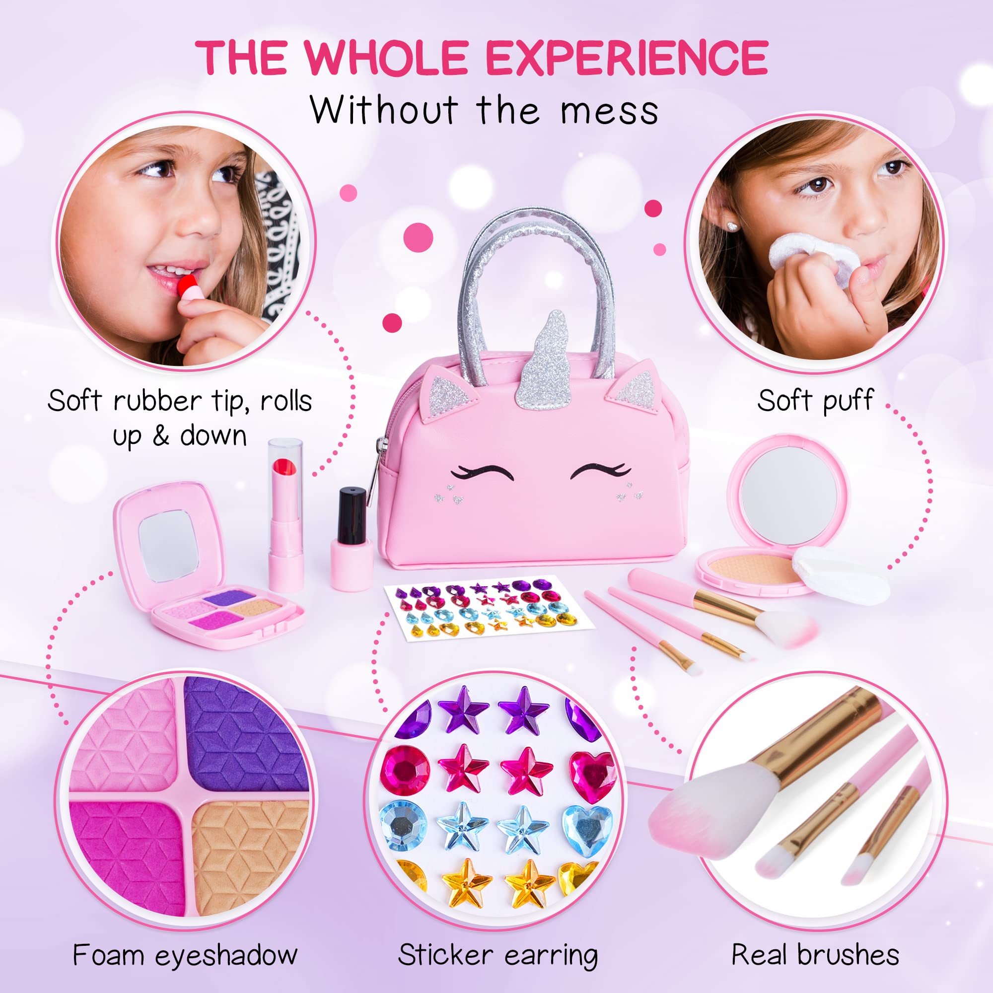 Sprinkles Toyz Lipstick rolls up and down with a soft tip for safe pretend use.