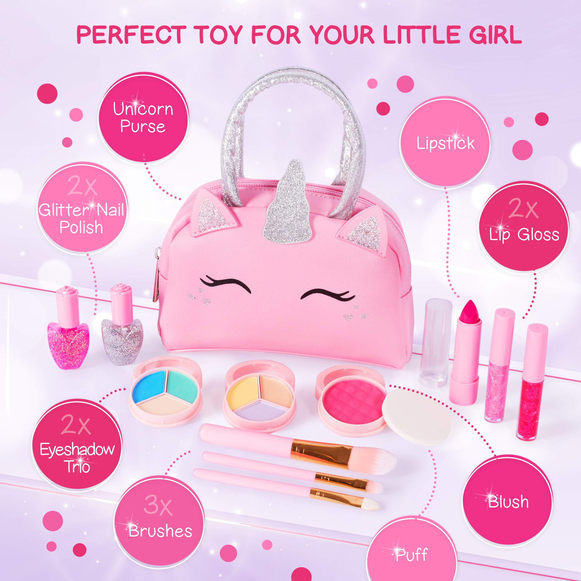 Washable makeup from Sprinkles Toyz is easy to rinse after play