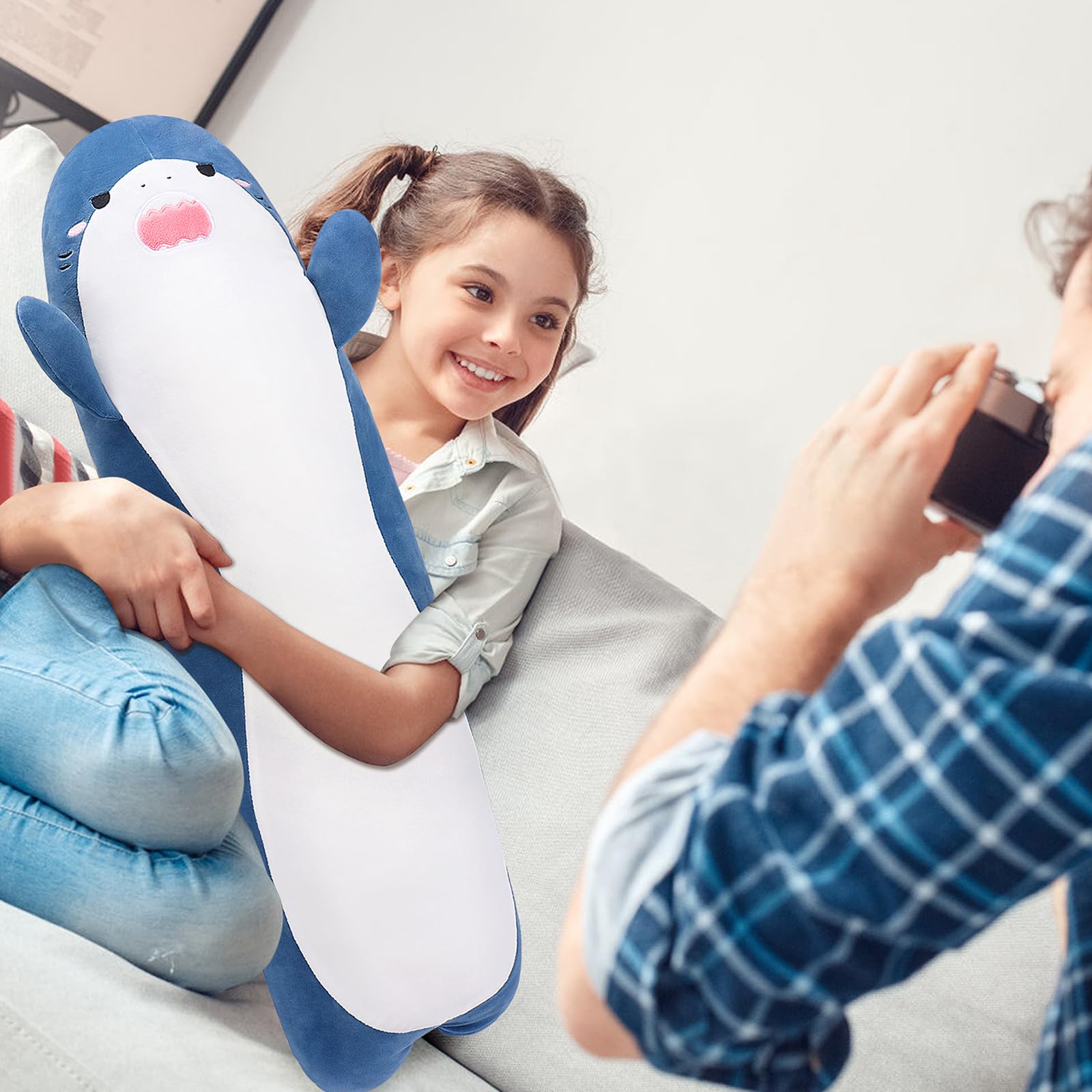 Gift-ready Sprinqdawin shark plush for kids and adults.