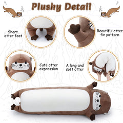Sprinqdawin large otter pillow on sofa for comfortable lounging.