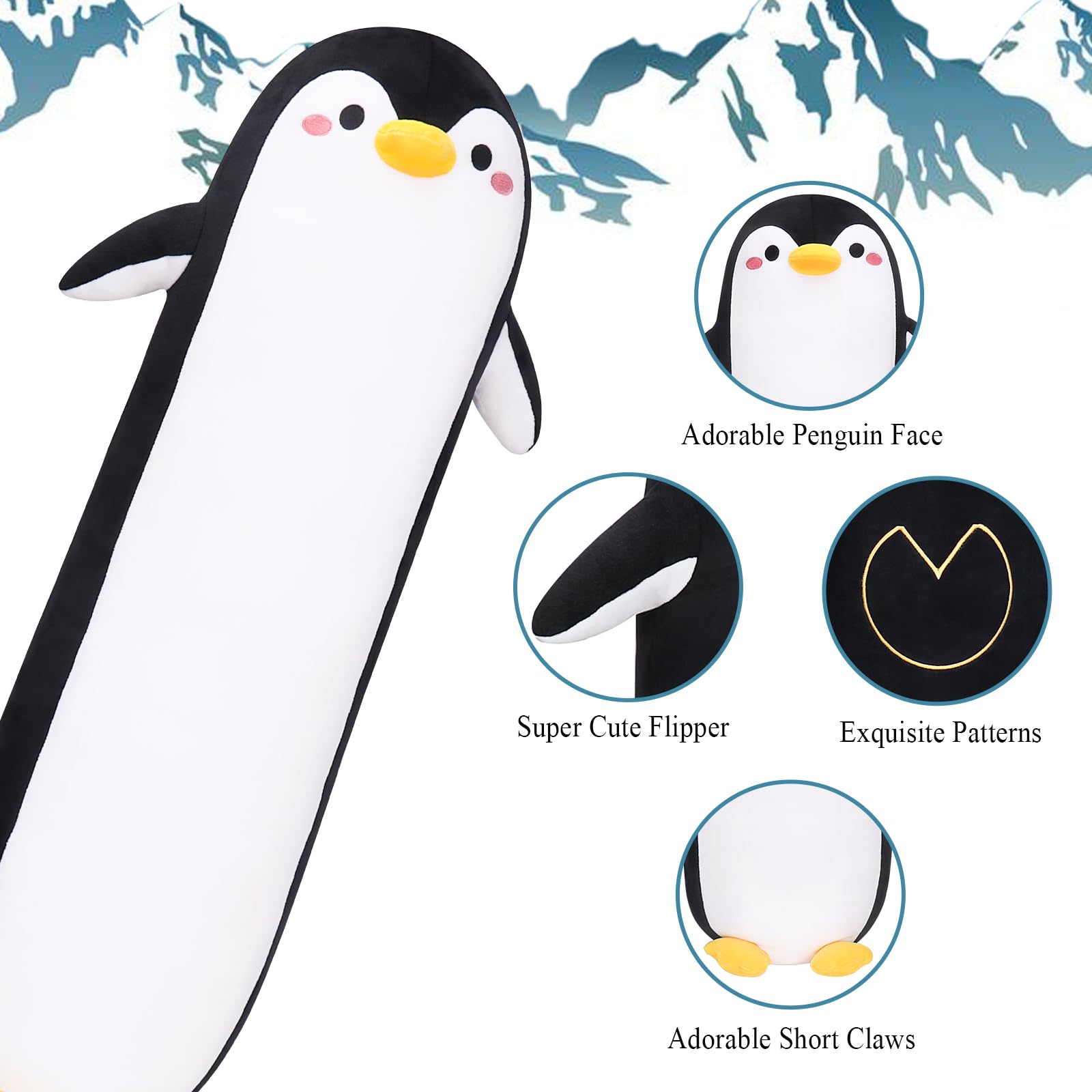 Sprinqdawin penguin pillow after unpacking, fluff and enjoy.