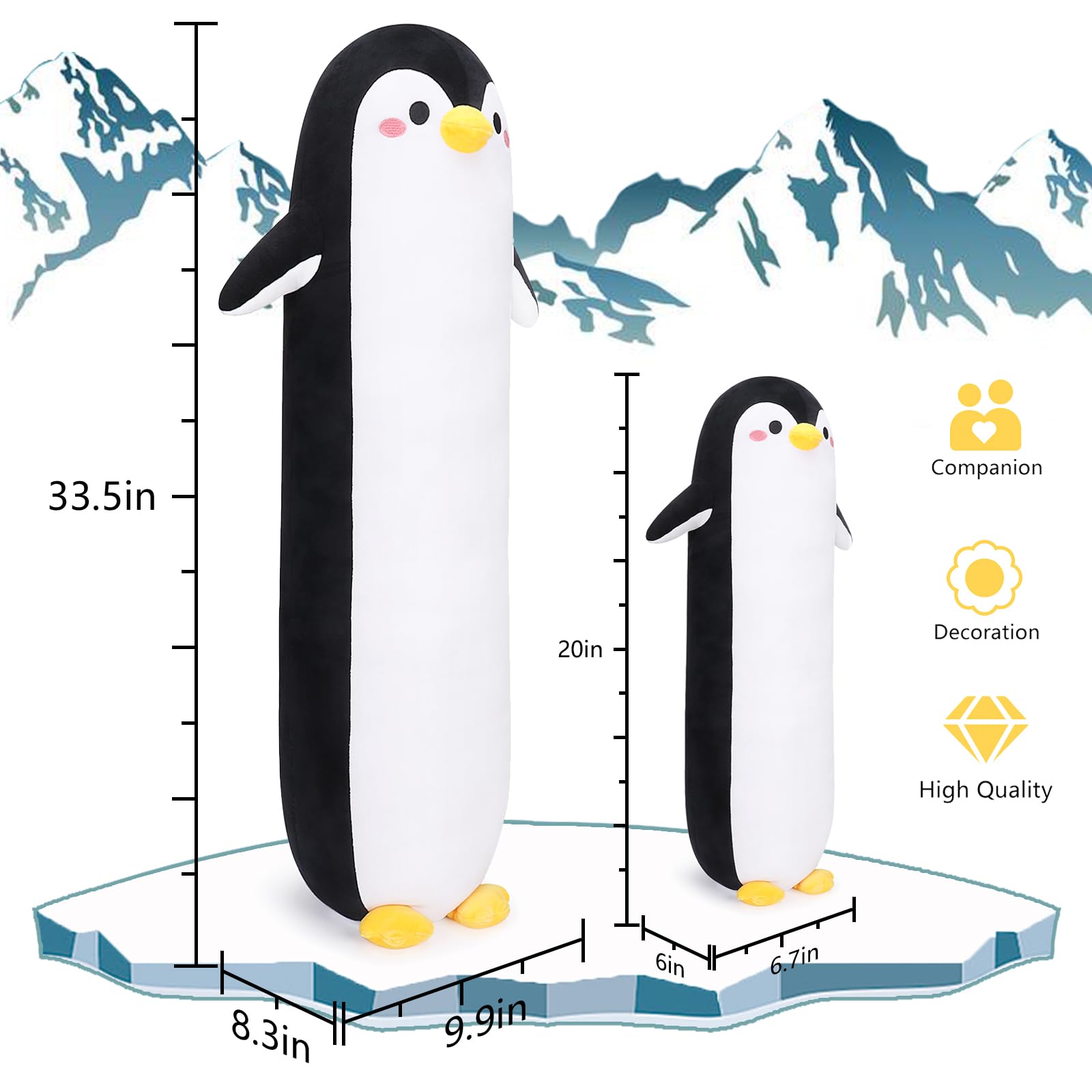 Close-up of Sprinqdawin penguin plush face with cute expression.