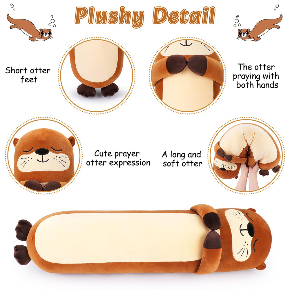 Sprinqdawin vacuum-packed otter plush, easy to restore with shake and sun exposure.