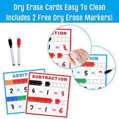 SpriteGru activity card double-sided demonstrates easy math tasks for kids.