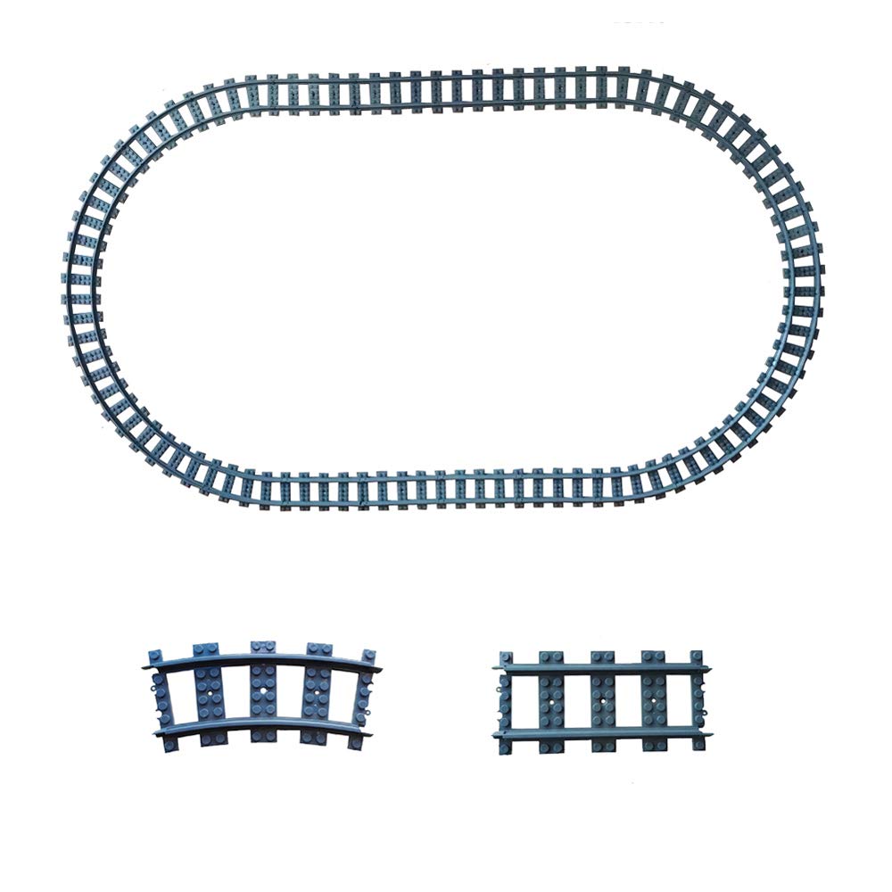 SpriteWorld city train tracks 24-piece rail set connects with major-brand layouts for flexible play