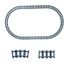 SpriteWorld city train tracks 24-piece rail set connects with major-brand layouts for flexible play