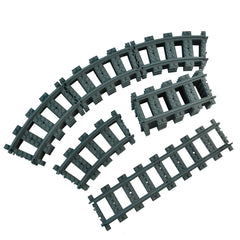 SpriteWorld curved rails 16-piece section creates smooth turns for dynamic track designs