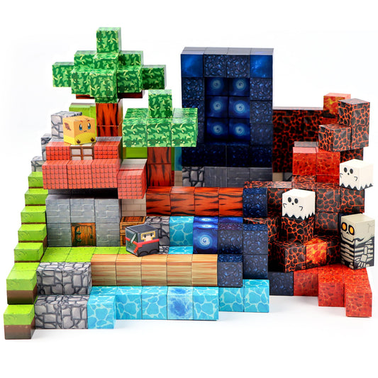 SPRSHY 144-piece magnetic blocks in a fantasy adventure theme invite creative STEM play.