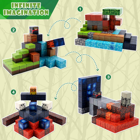 SPRSHY safety-certified magnetic blocks promote cooperative play and family bonding.