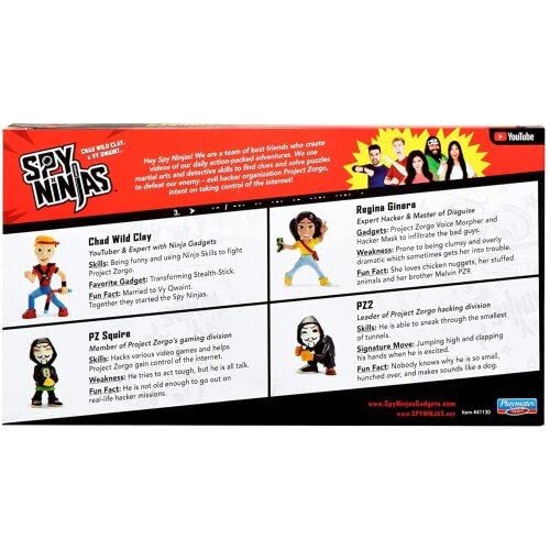 Spy Ninjas Collectible Figure 4-Pack side view showing poseability