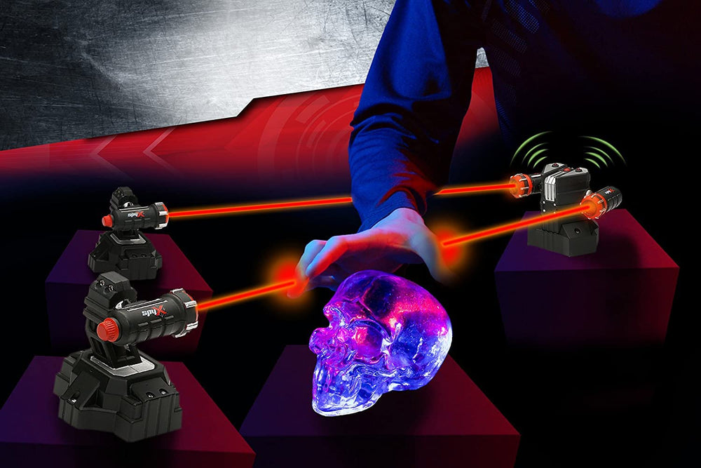 Invisible beam boundary setup by SpyX lazer trap alarm