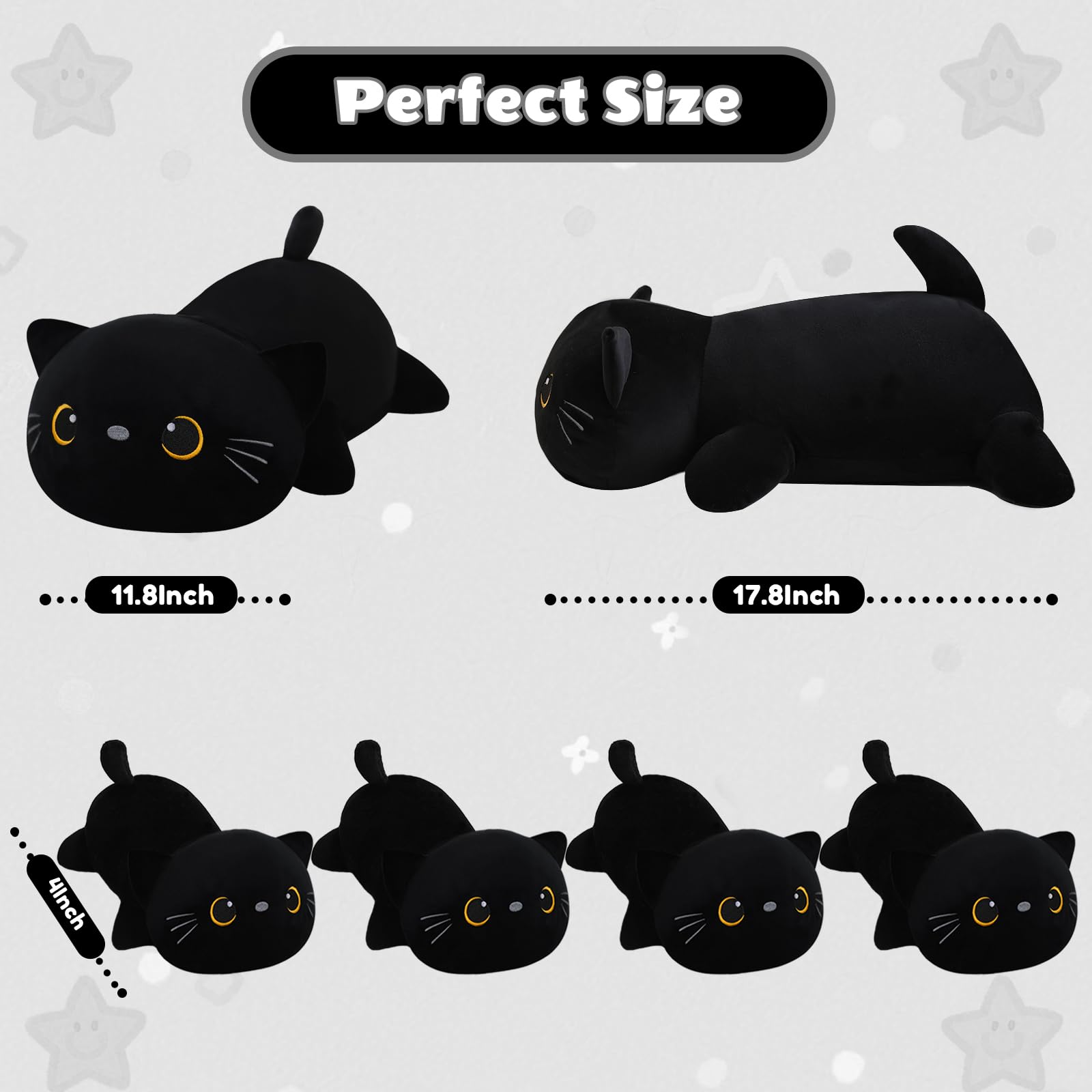 SQEQE black cat with zipper belly, perfect for delivery play.