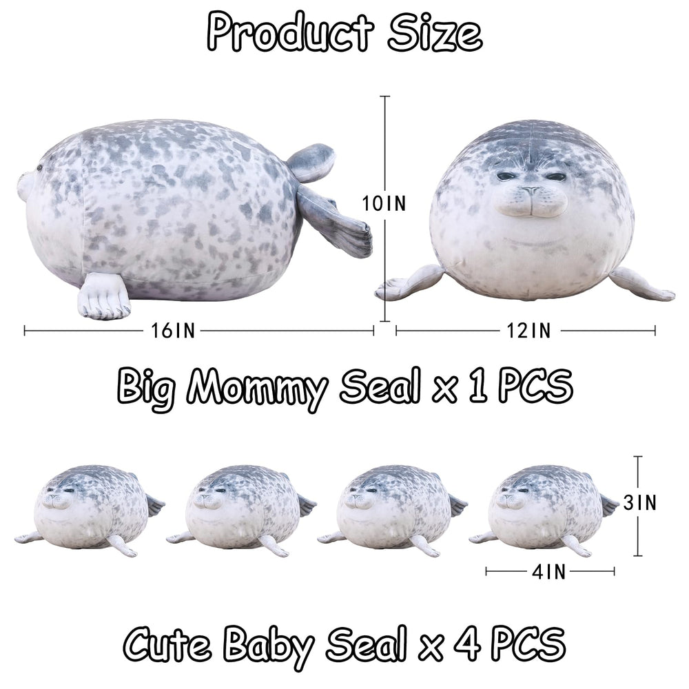 SQEQE Chubby Seal Pillow Plush serves as a quiet bedtime companion for kids.