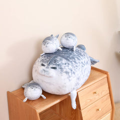 SQEQE Chubby Seal Pillow Plush arrives vacuum-packed, fluff up easily after unboxing.