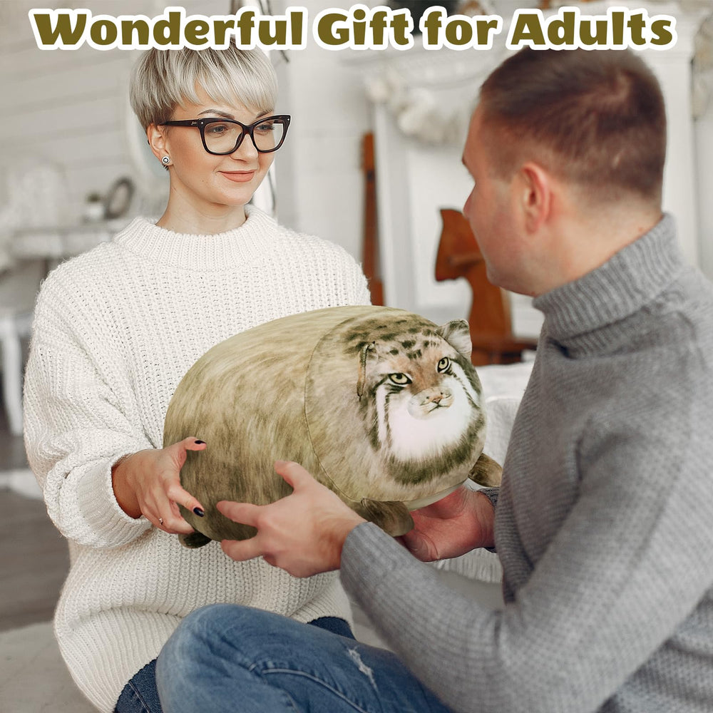 SQEQE Pallas Cat Plush bedroom throw pillow for cozy seating.