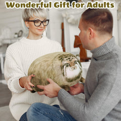 SQEQE Pallas Cat Plush bedroom throw pillow for cozy seating.