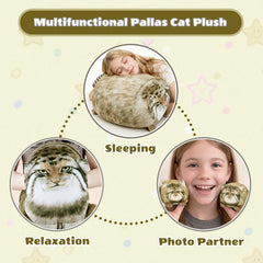 SQEQE Pallas Cat Plush car decor for charming travel vibes.