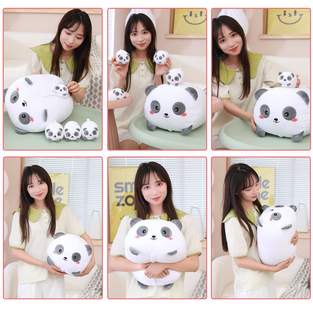 SQEQE Panda Mommy and babies set, perfect for bedtime stories and play.