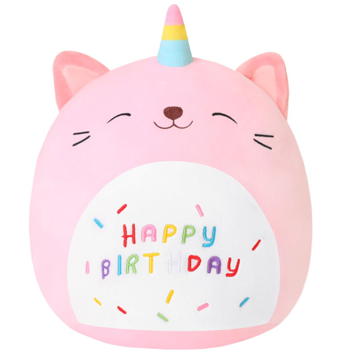 SQEQE Pink Caticorn plush face, ultra-soft texture for comforting cuddles