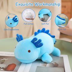 SQEQE weighted axolotl blue as pillow for reading and relaxing