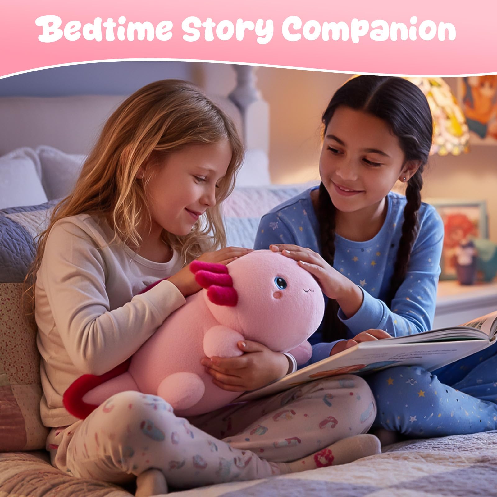 SQEQE weighted axolotl interior weighted beads visible through plush for gentle pressure