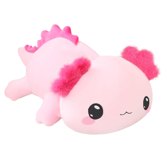 SQEQE weighted axolotl plush full-body view for cozy naps.