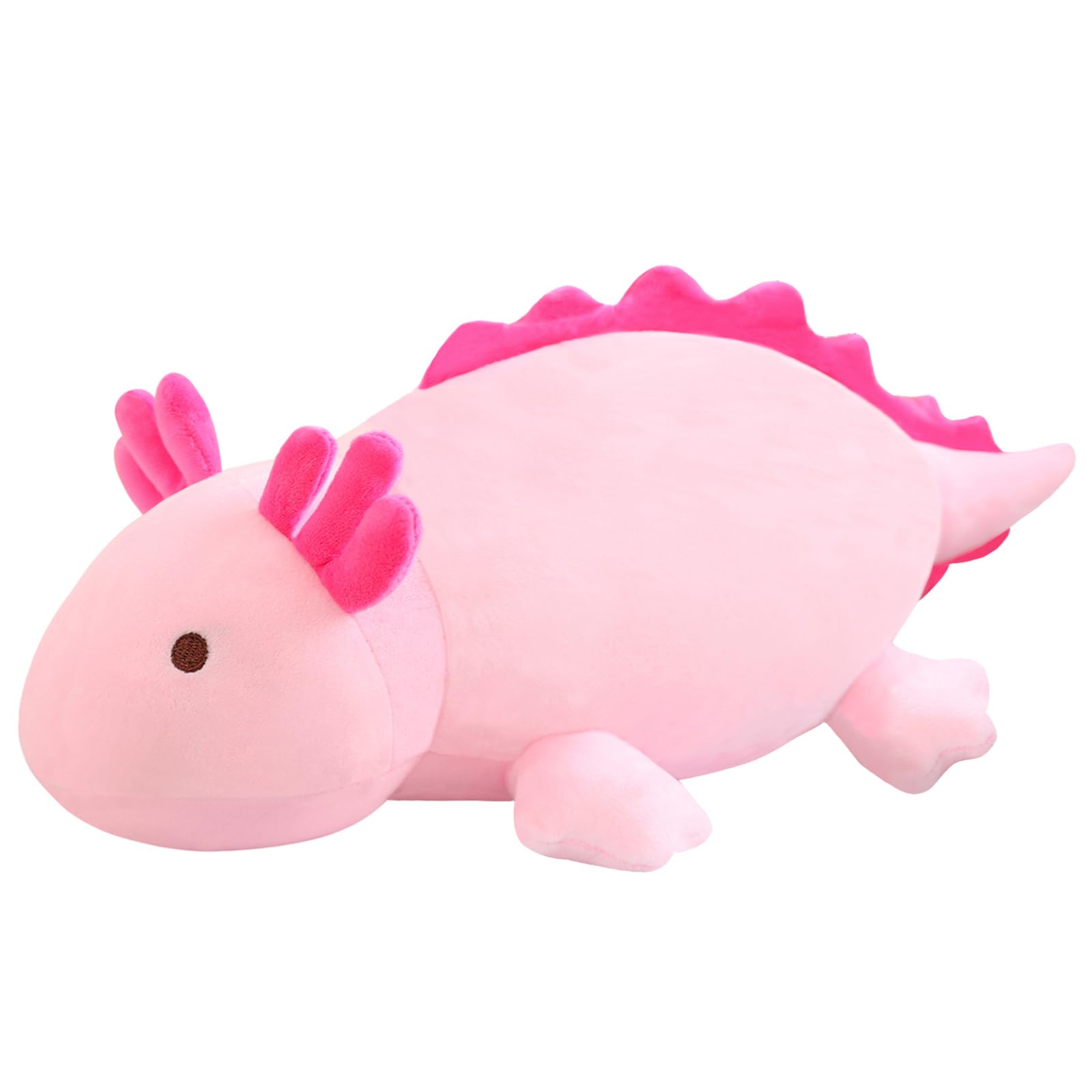 SQEQE pink axolotl plush weighted for cozy cuddles and decor.