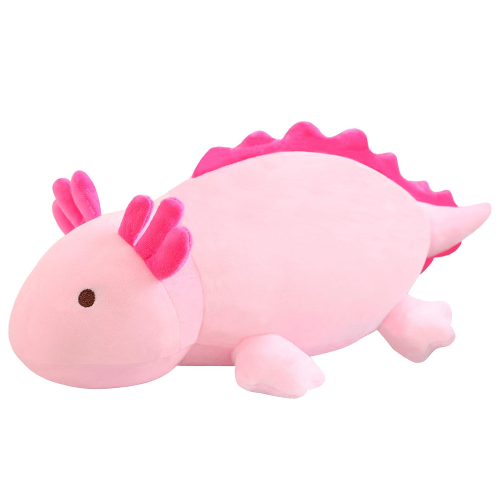SQEQE pink axolotl plush weighted for cozy cuddles and decor.