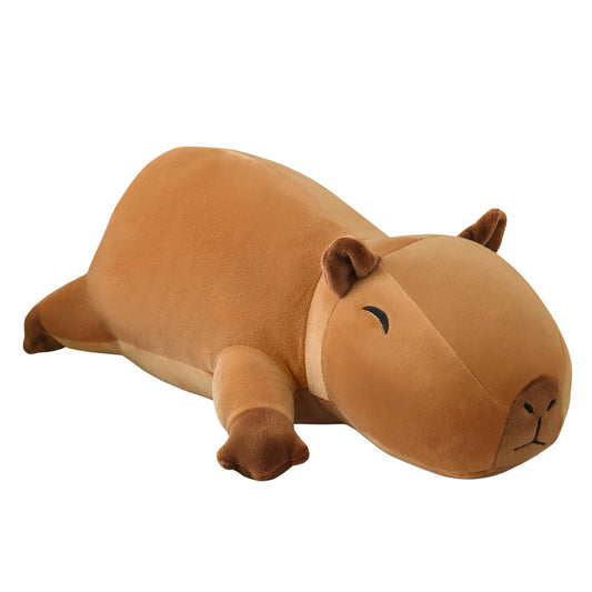 SQEQE weighted capybara plush close-up of soft fabric inviting hugs