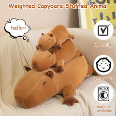 SQEQE weighted capybara plush in pillow form for relaxing rest