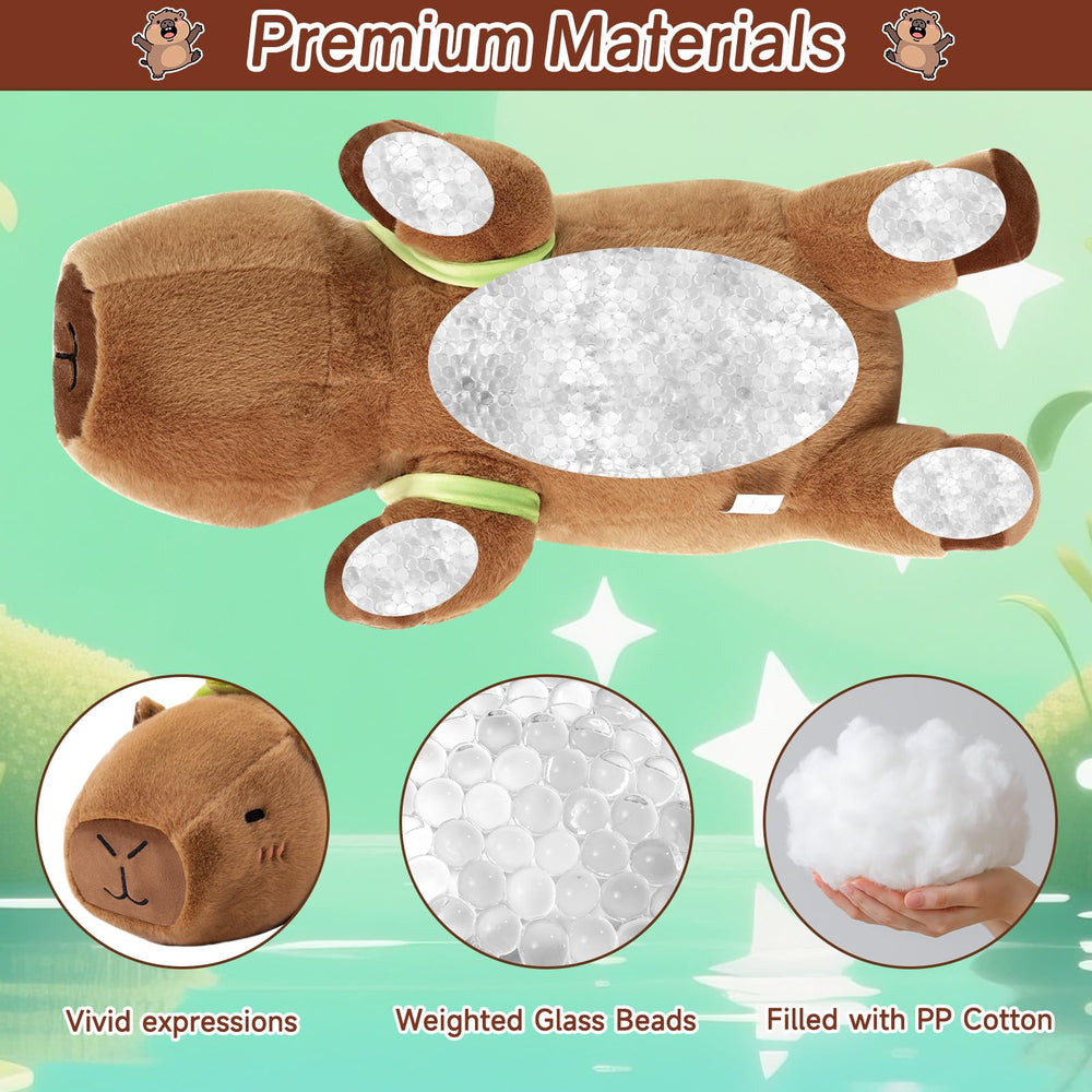 SQEQE weighted capybara plush 13.8in size for sofa companionship