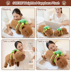 SQEQE weighted capybara plush 23.6in size as a roomy bedmate