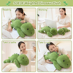 SQEQE weighted dinosaur plush 13.8 inch offers larger cuddle and decorative presence